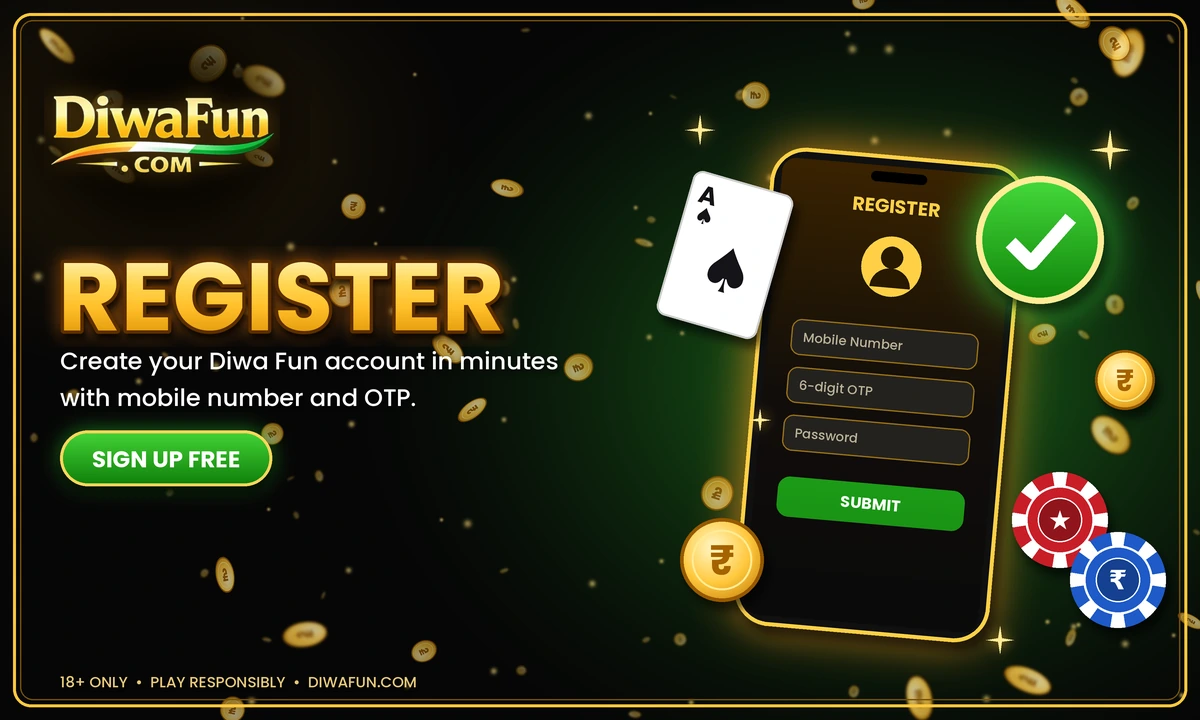 Diwa Fun registration screen with mobile number and OTP